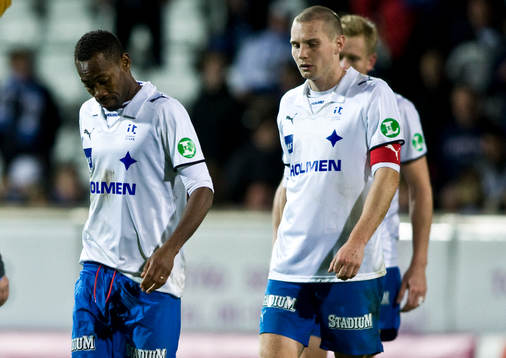 Kevin Amuneke, och Richard Spong, Norrköping, depp