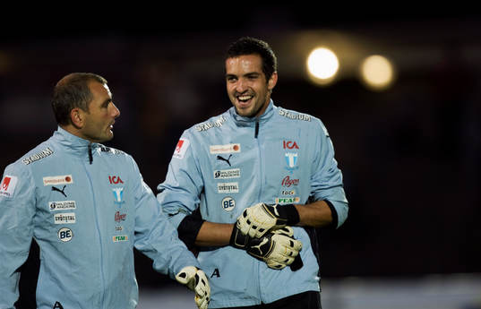Jonnie Fedel, målvaktstränare och Dusan Melicharek,