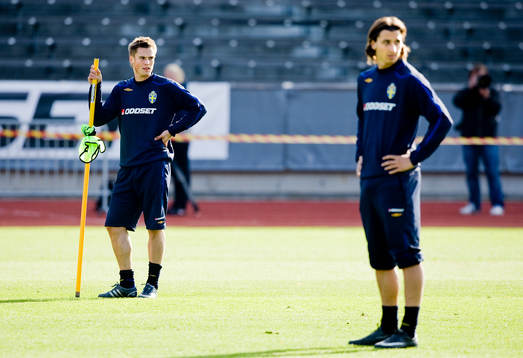 Markus Rosenberg och Zlatan Ibrahimovic
