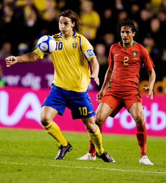 Zlatan Ibrahimovic, Sverige, och Bruno Alves, Portugal