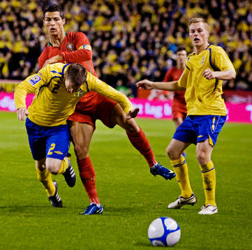 Cristiano Ronaldo, Portugal, hänger på Mikael Nilsson,