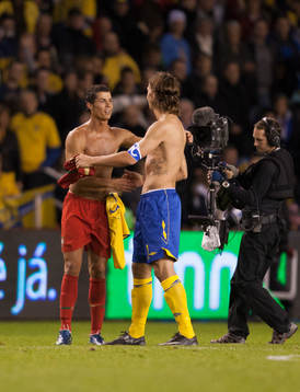Christiano Ronaldo, Portugal och Zlatan Ibrahimovic,