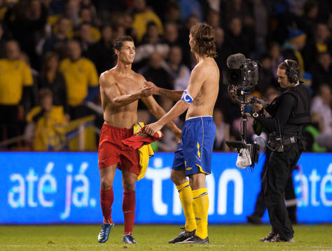 Cristiano Ronaldo, Portugal och Zlatan Ibrahimovic, Sverige
