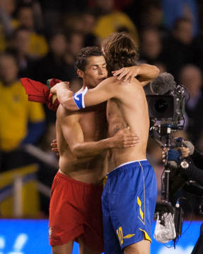 Cristiano Ronaldo, Portugal och Zlatan Ibrahimovic, Sverige