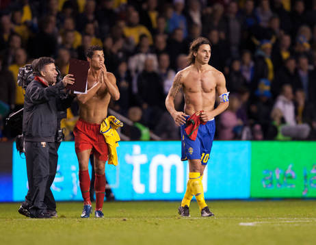 Christiano Ronaldo, Portugal och Zlatan Ibrahimovic,