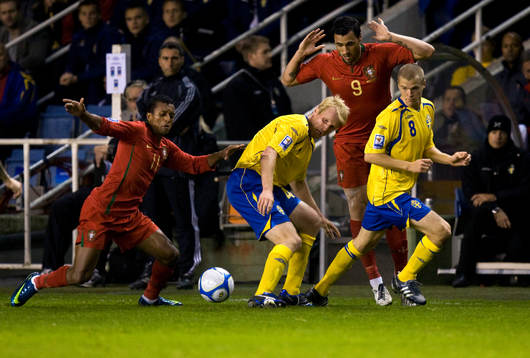 Nani, Petter Hansson, Hugo Almeida och Samuel Holmén