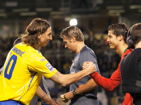 Zlatan Ibrahimovic, Sverige och Christiano Ronaldo,