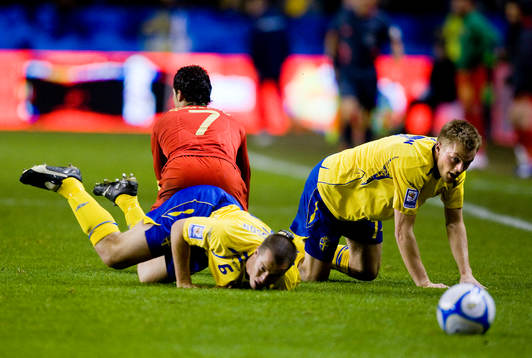 Daniel Andersson, Sverige, och Sebastian Larsson, Sverige,