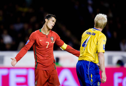 Cristiano Ronaldo, Portugal, och Petter Hansson, Sverige