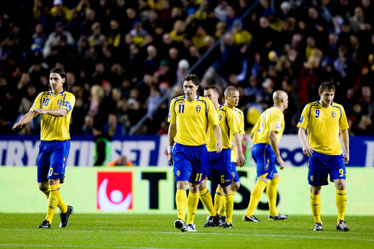 Zlatan Ibrahimovic, Johan Elmander, Daniel Andersson och