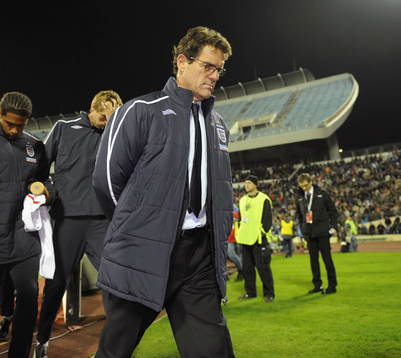 Fabio Capello, tränare, England, i halvtid