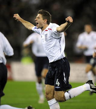 Steven Gerrard, England, glädje, jubel