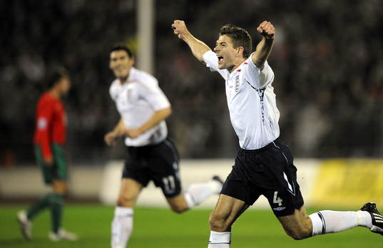 Steven Gerrard, England, glädje, jubel