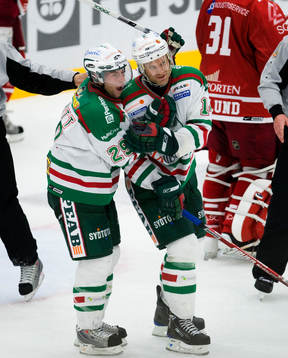 Mikael Gath och Christen Abbott, Rögle, jubel