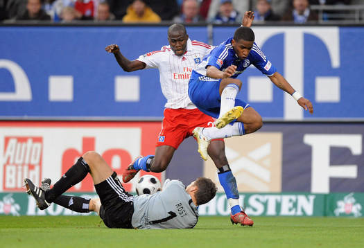 Guy Demel, Frank Rost, målvakt och Jefferson Farfan