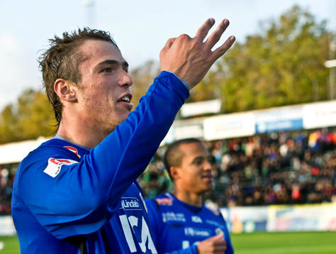 3 mål gjorde Halmstad mot Ljungskile. Emir Kujovic,