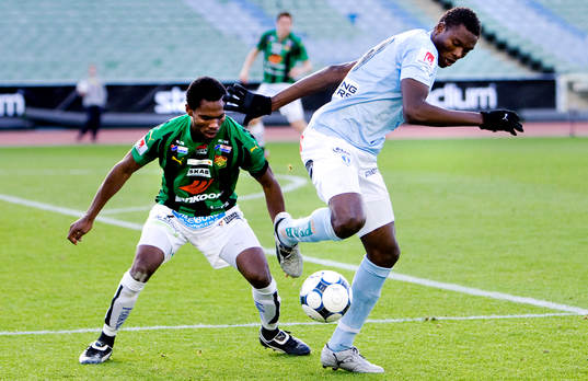 Rickard Ekunde, GAIS,  Edward Ofere, Malmö FF