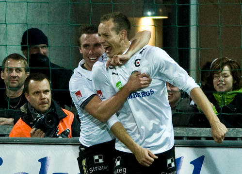 Fredrik Nordback och Kim Olsen, Örebro, jubel