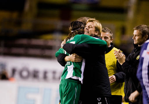 Erkan Zengin, Hammarby, jubel med Tony Gustavsson,