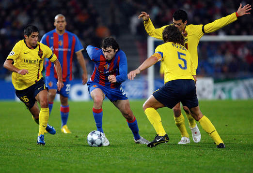 Ivan Ergic, Sylvinho och Carles Puyol
