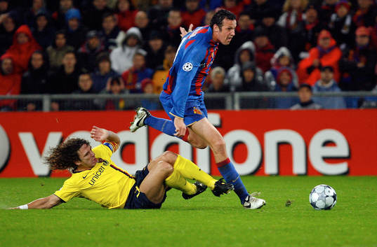 Carles Puyol och Marco Streller