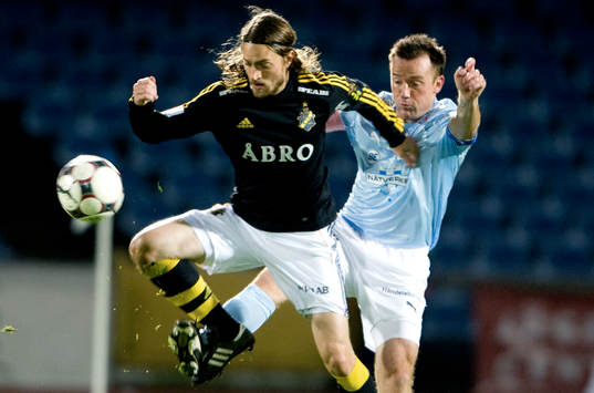 Mats Rubarth, AIK och Ulrich Vinzents, MFF