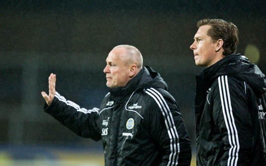 Sören Åkeby, tränare och Fredric Lundqvist, assisterande