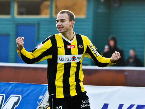 Daniel Forsell gör 1-0 till Häcken. Jubel