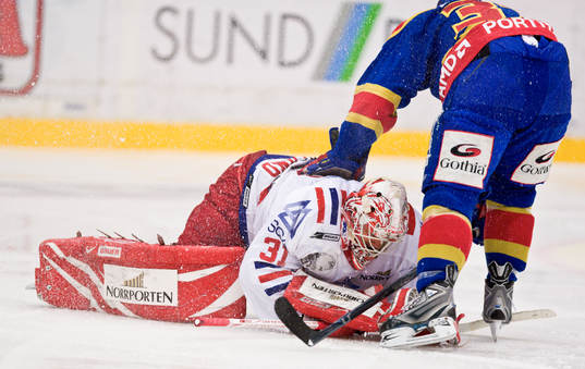Johan Backlund, Målvakt, Timrå och Henrik Eriksson,