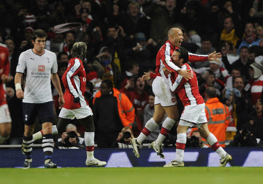 Mikael Silvestre, Arsenal, jubel med Cesc Fabregas