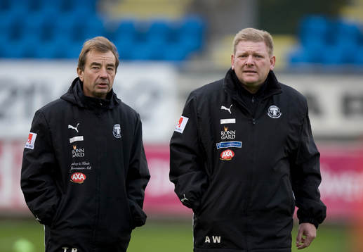 Tränare Tom Prahl och Alf Westerberg