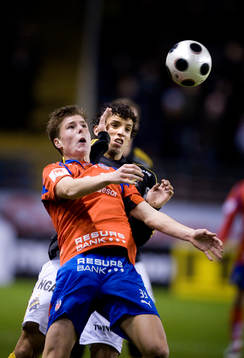 Marcus Bergholtz, Helsingborg, och Jorge Ortíz, AIK