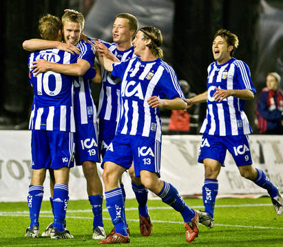 Pontus Wernbloom, gör 1-0. Jubel