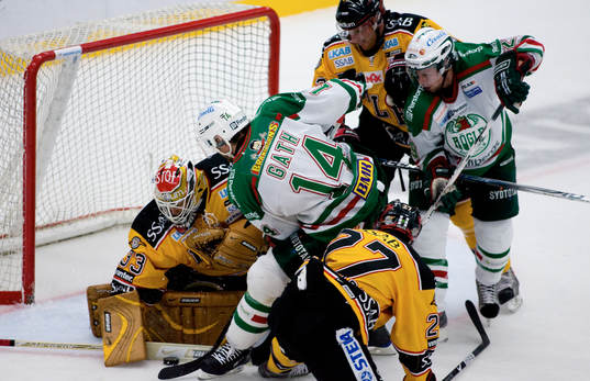 Mattias Modig, målvakt, Luleå och Mikael Gath, Rögle