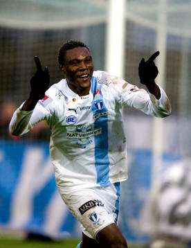 Edward Ofere,  Jubel vid 3-0