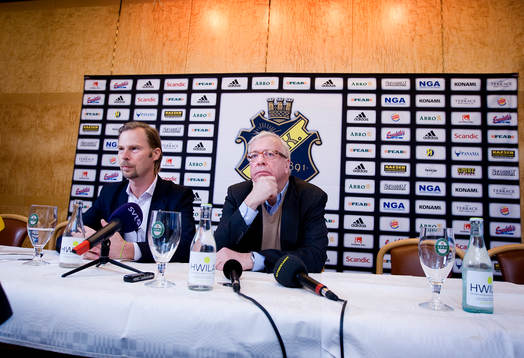 Per Bystedt, ordförande AIK Fotboll AB och Lars Rekke,