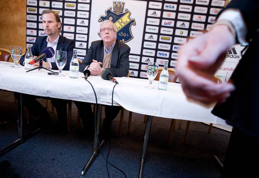 Per Bystedt, ordförande AIK Fotboll AB och Lars Rekke,