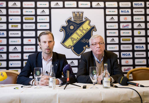 Per Bystedt, ordförande AIK Fotboll AB och Lars Rekke,