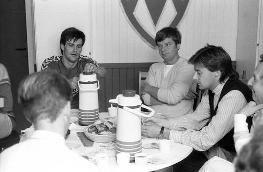 Nanne Bergstrand, tränare, Markaryd och Stefan Lundin,