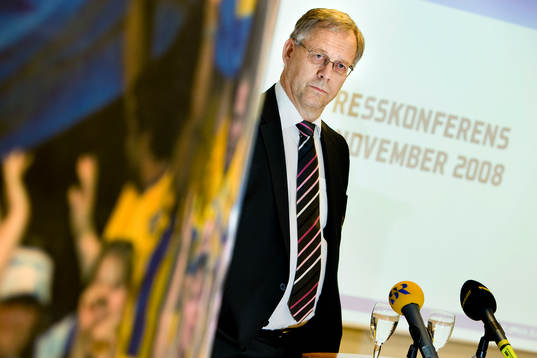 Presskonferens med Lars Lagerbäck, förbundskapten