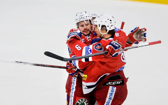 Martin Cibak och Topi Jaakola, jubel