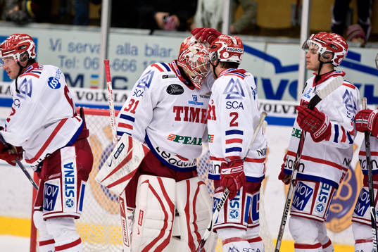 Johan Backlund, Målvakt Timrå jubel med Eric Moe