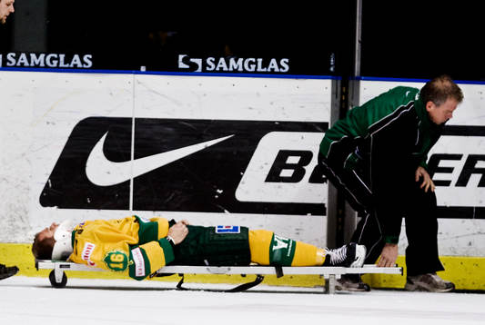 Jonas Floberg, Björklöven lämnar isen på bår med