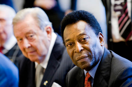 Pelé besökte Råsunda och delar av VM laget från 1958.
