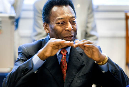 Pelé besökte Råsunda och delar av VM laget från 1958