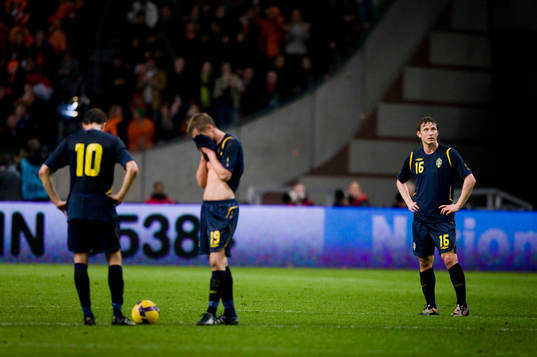 Marcus Berg, Markus Rosenberg och Kim Källström, Sverige,