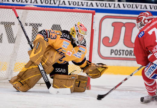 Mattias Modig, Målvakt Luleå och Fredrik Hynning, Timrå