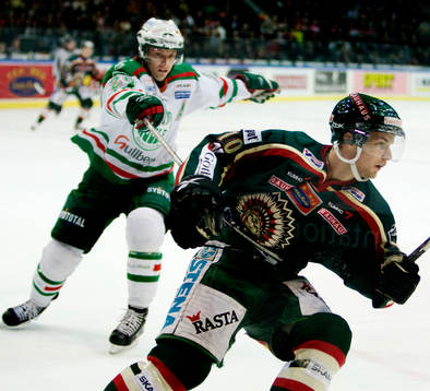 Jakob Johansson, Rögle, hakar Fredrik Pettersson,