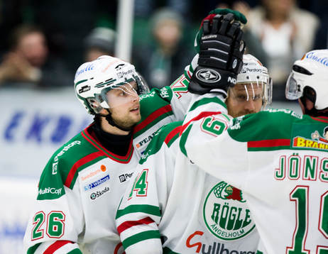 Jakob Johansson och Mikael Gath, Rögle, jubel
