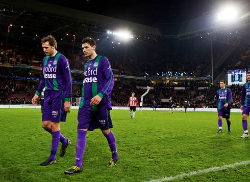 Andreas Granqvist och Marcus Berg, Groningen, lämnar planen